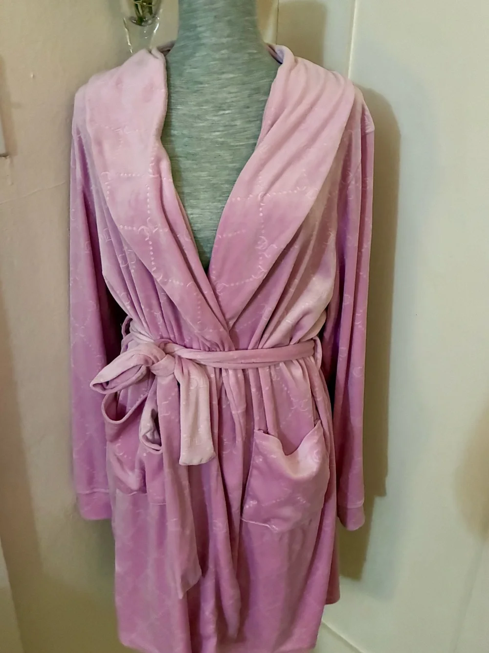 JUICY COUTURE Plush Pink Women's Hooded Robe🌸